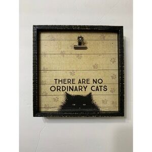 Primitives by Kathy Dan DiPaolo No Ordinary Cats Wood Box Sign Photo Clip 8x8